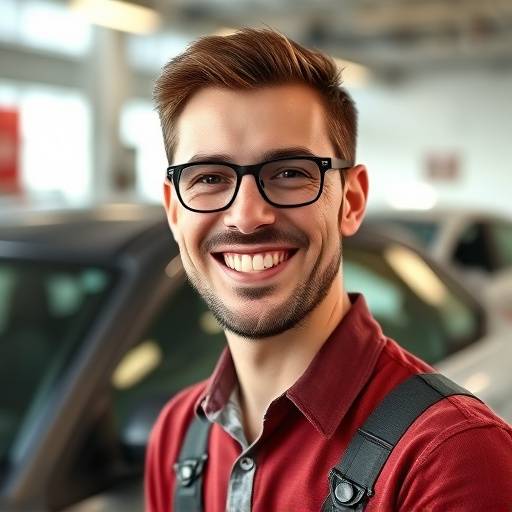 Smiling satisfied customer of Precision Auto Solutions